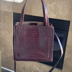 Banana republic croc embossed tote bag